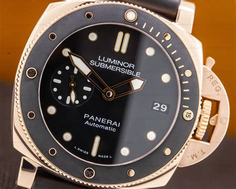 panerai rose gold limited edition|panerai submersible 42mm rose gold.